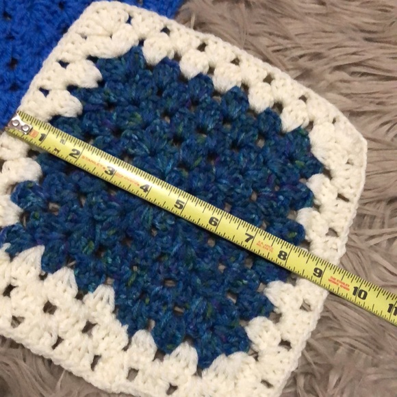 Set of 2-Handmade Crocheted Squares-10x10 - Picture 5 of 13